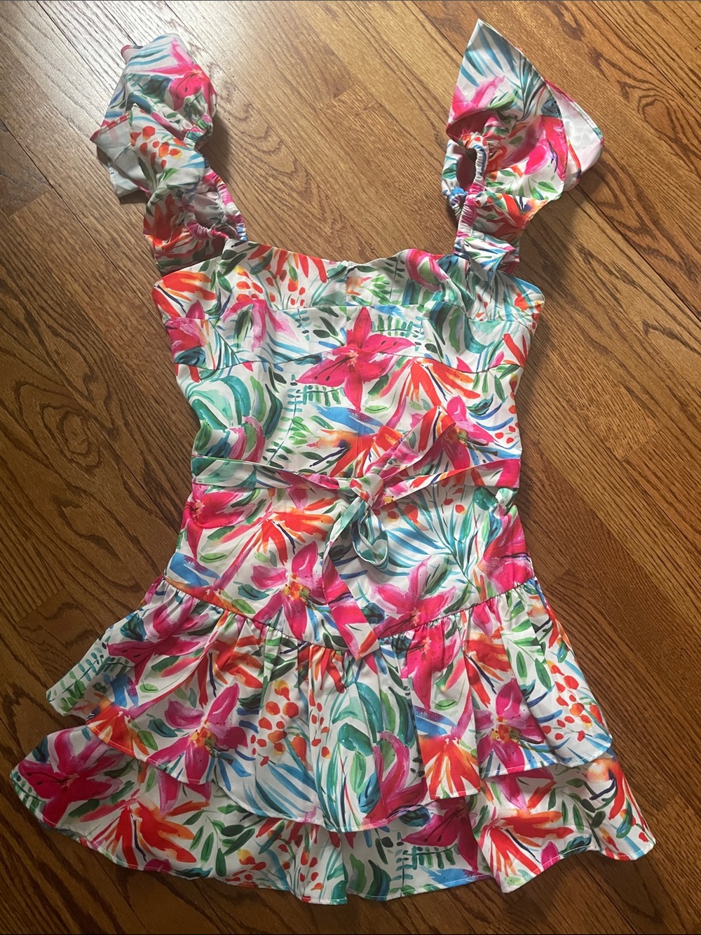 Floral Ruffle Romper - Multi - Picture 4 of 8